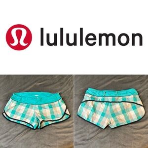 Lululemon Speed Shorts Checkmate Lagoon Gros Gingham

#174